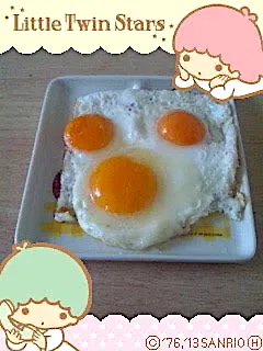 🍳たまたま双子の目玉焼きと🍳|KAORUNSHEEPさん