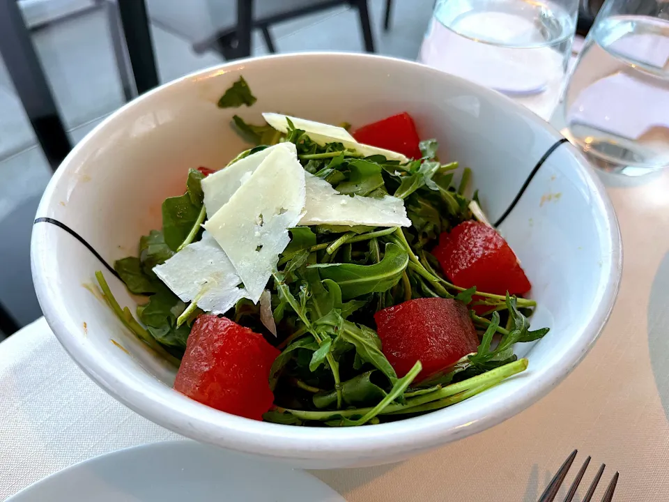 Compressed watermelon and rocket salad|skyblueさん