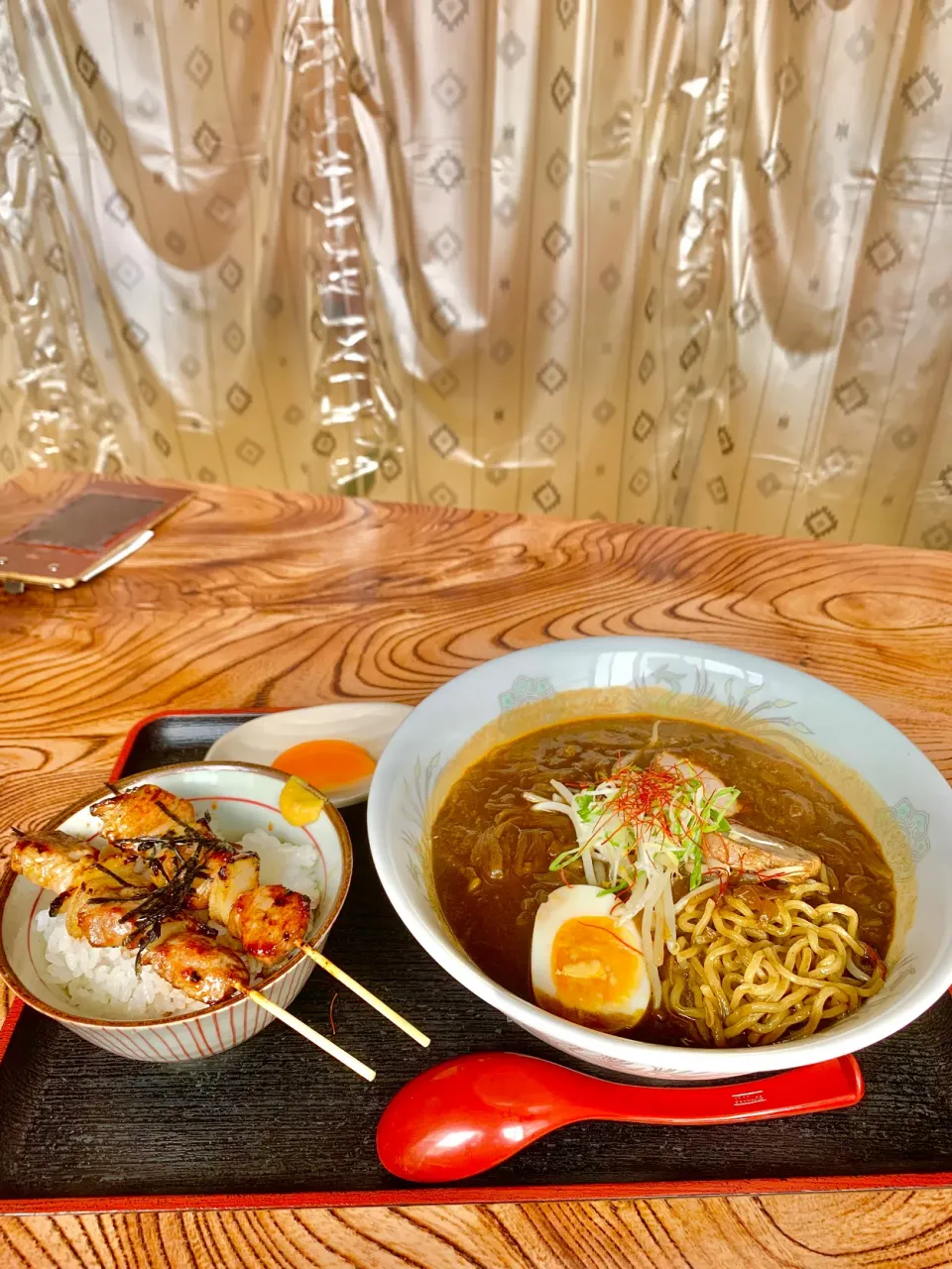 カレーラーメン&やきとり（豚肉）丼|manmoさん