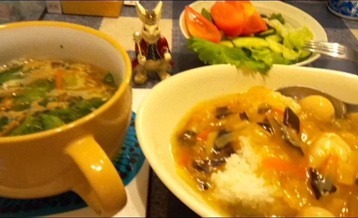 '22．7/27
今夜は頂きものの中華丼😋|たえさん