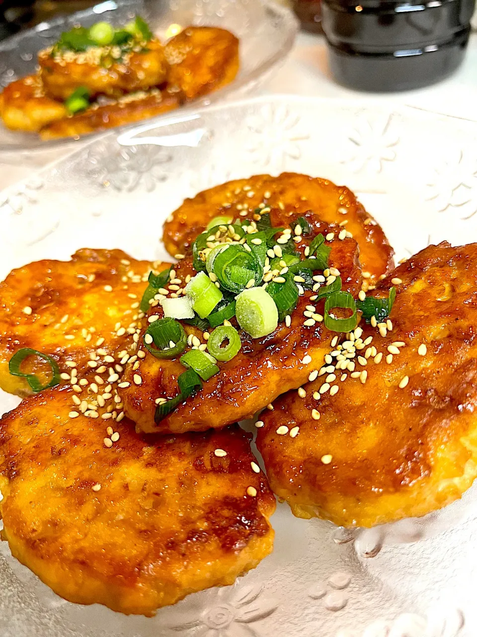 つくねバーグお酢でサッパリ照り焼き味|のろさん