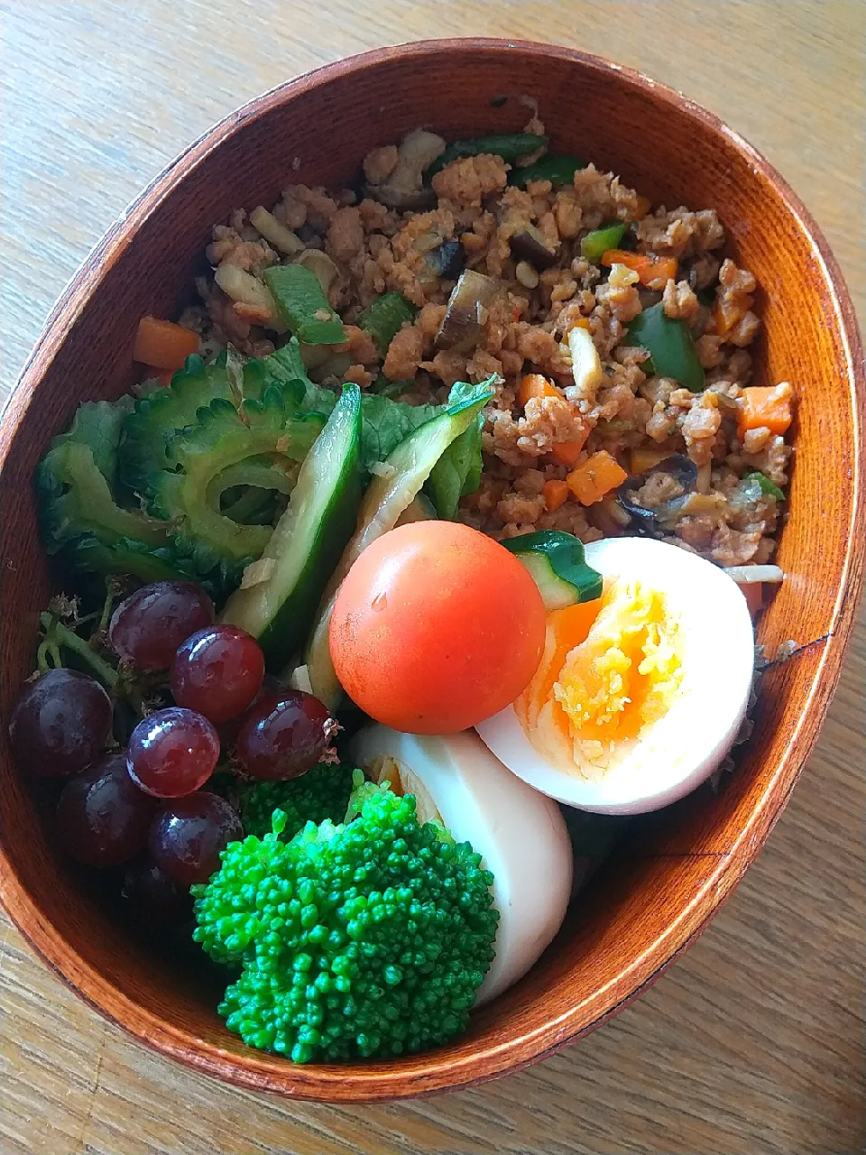 大豆のお肉のガパオライス弁当|まきごろうさん