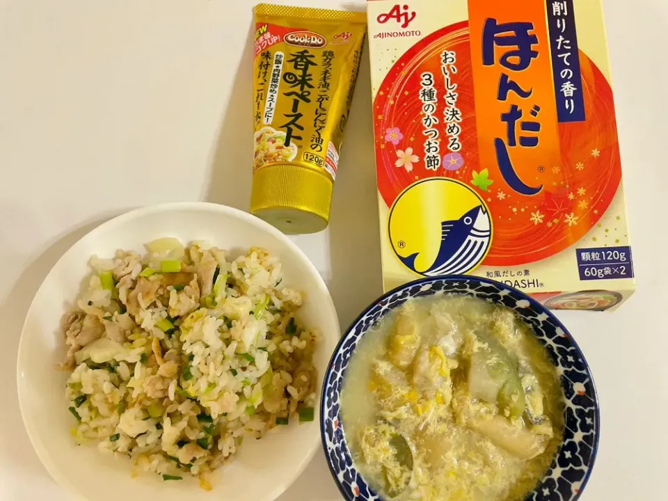 チャーハンと麩チャンプルー汁の「勝ち飯®︎」|sana.ayaさん