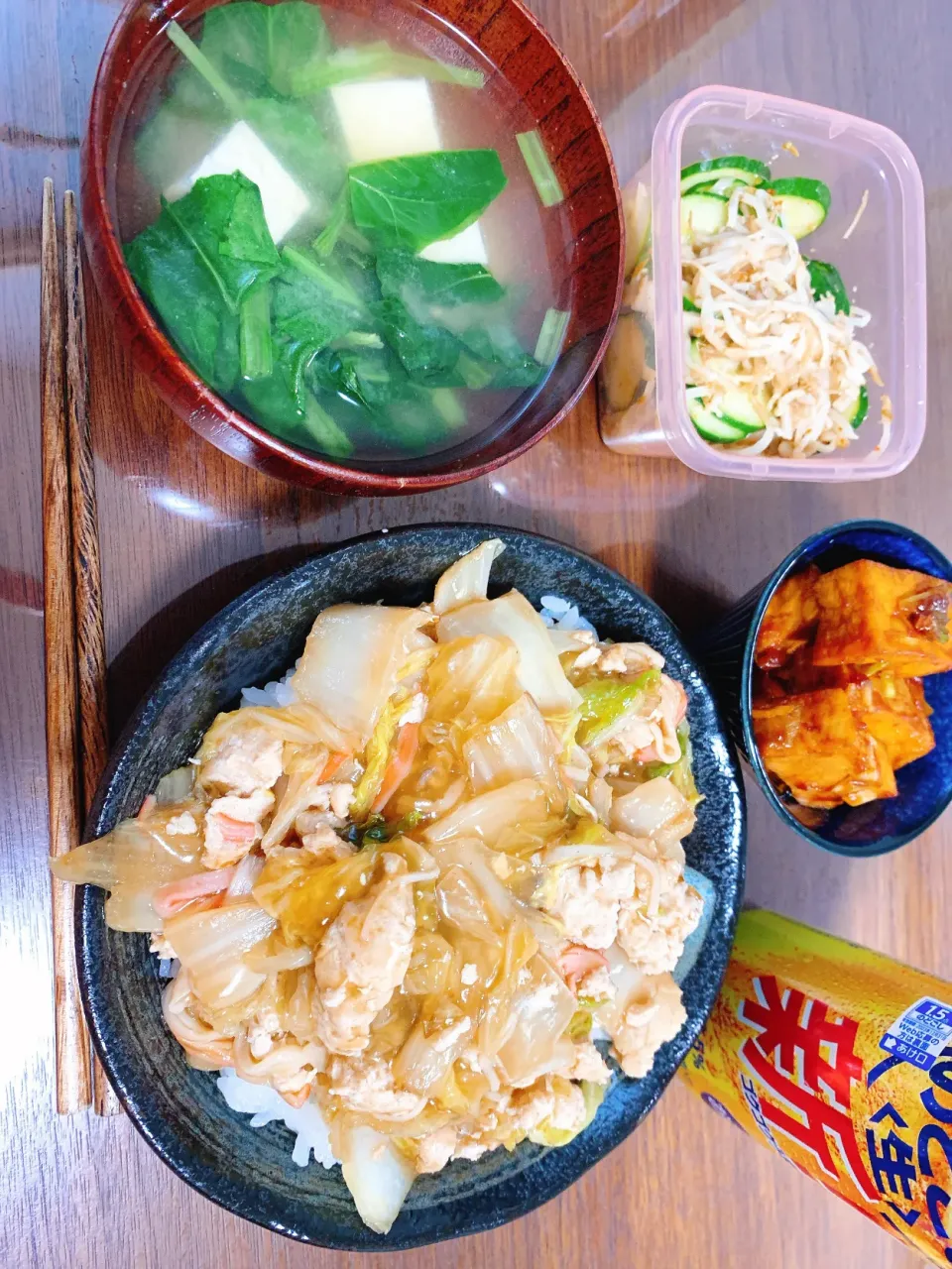 中華鶏そぼろあんかけ丼|るるさん