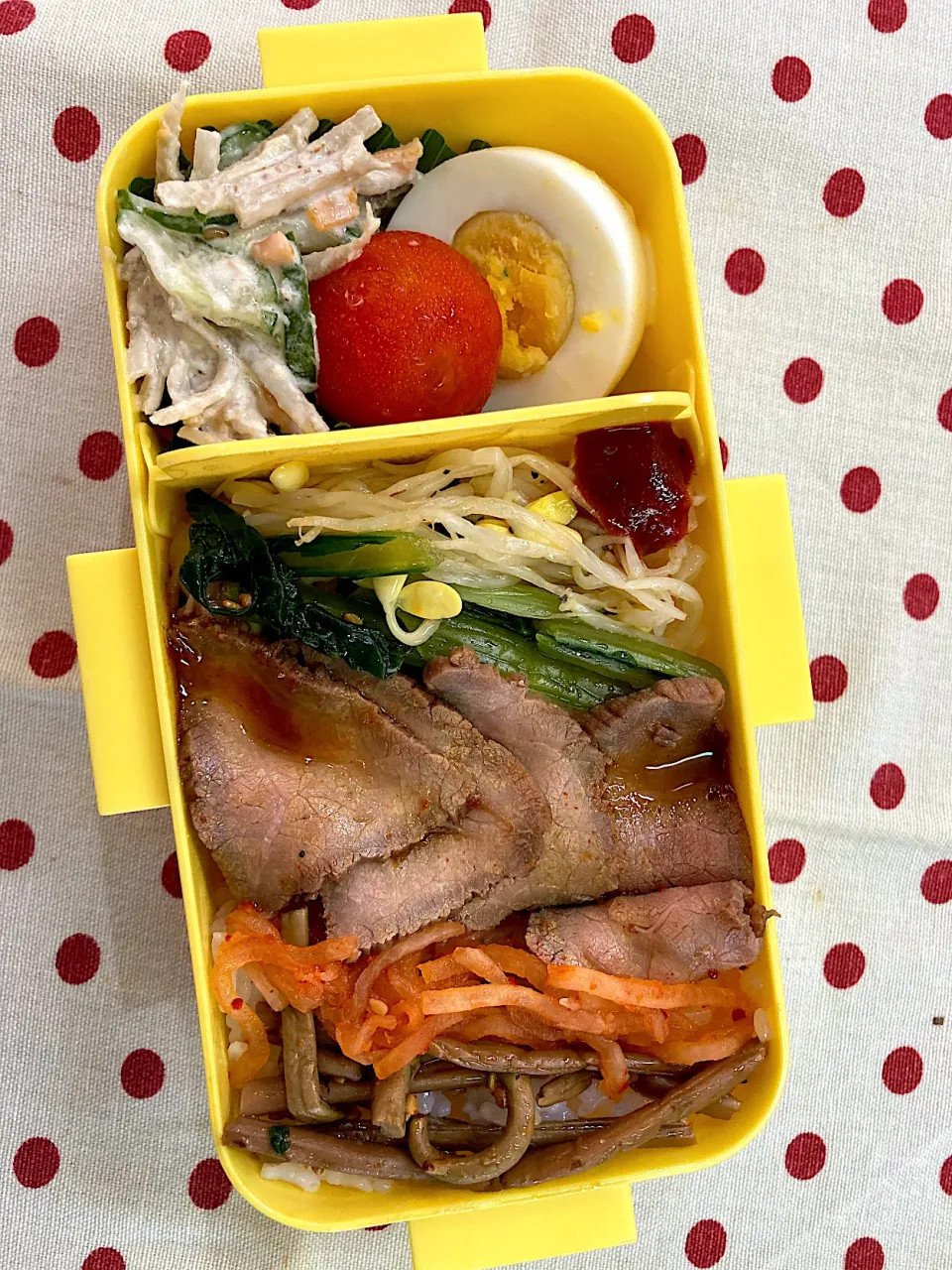 Snapdishの料理写真:7月29日 ビビンバ風弁当🍱|sakuramochiさん