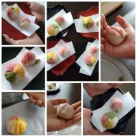 夏休み企画☆とんちんさんの桃の練りきりに挑戦。和菓子作り体験。
