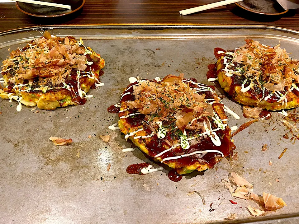 Snapdishの料理写真:大阪でお好み焼き|aireimamaさん