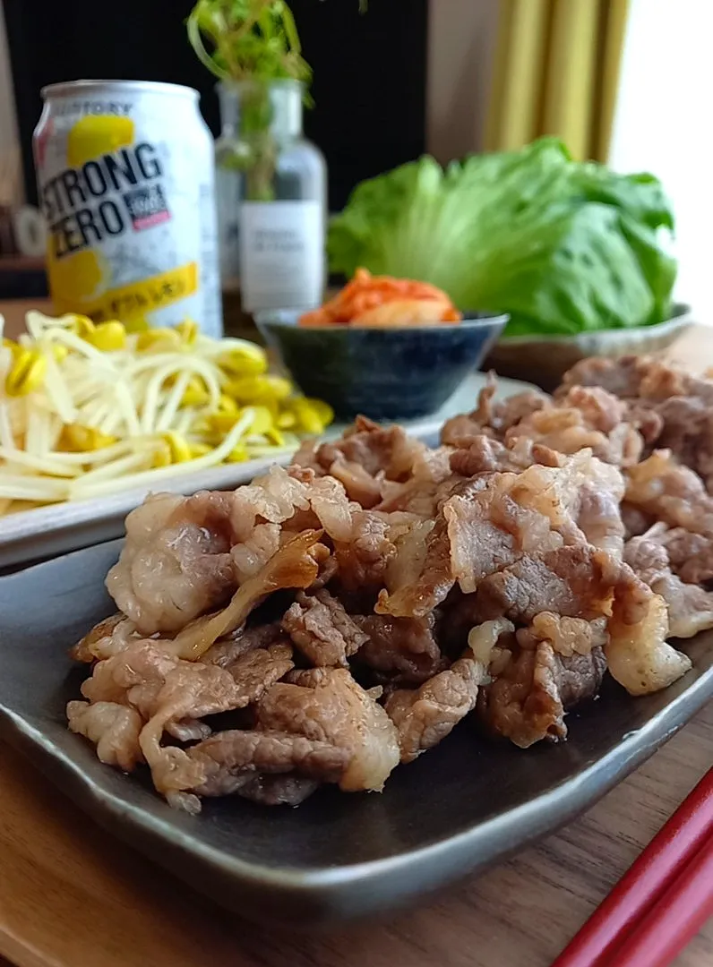 Snapdishの料理写真:焼き牛しゃぶ|まりおさん