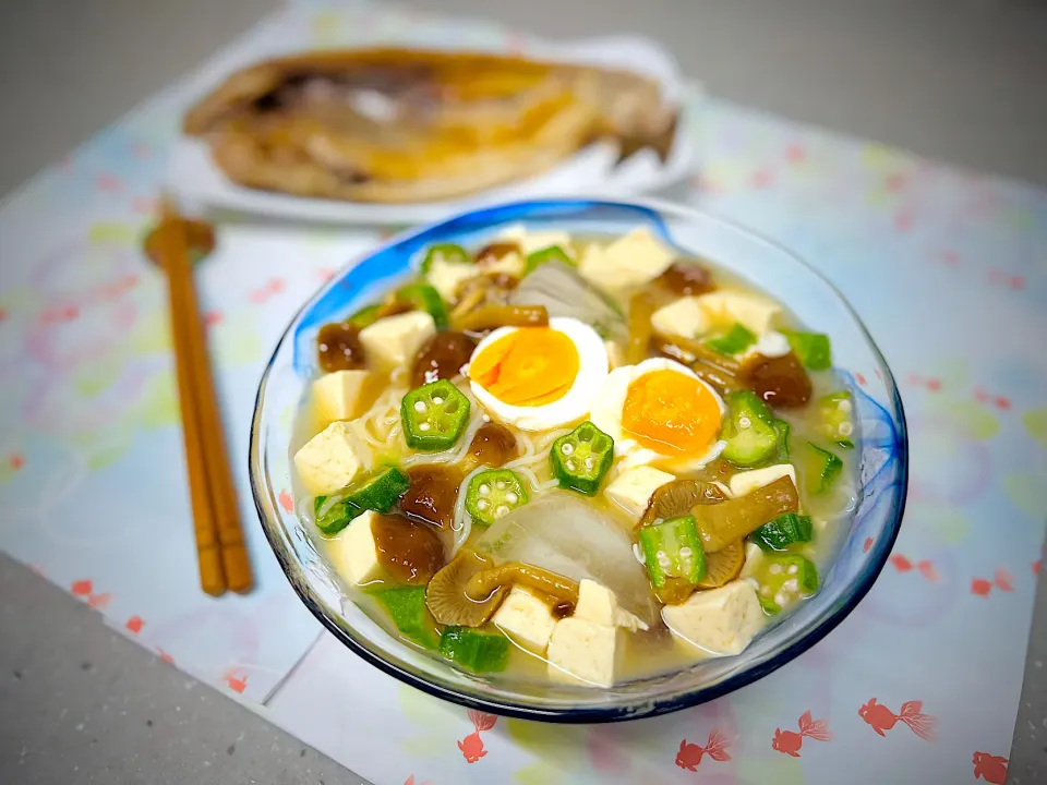 Snapdishの料理写真:「素麺みそ汁」|バシュランさん