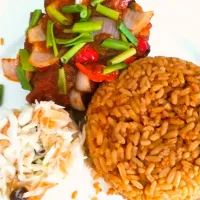 Snapdishの料理写真:Rice, Meat Mix & Slaw, African style|thewriterchefさん