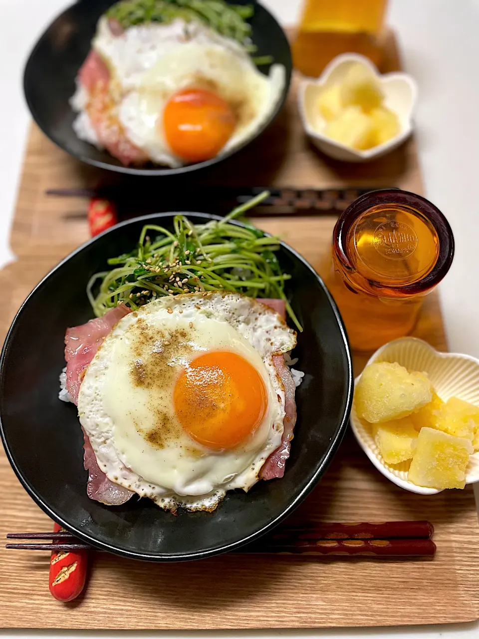 ベーコンエッグ丼|ＭＡＲＵＥ家の食卓さん