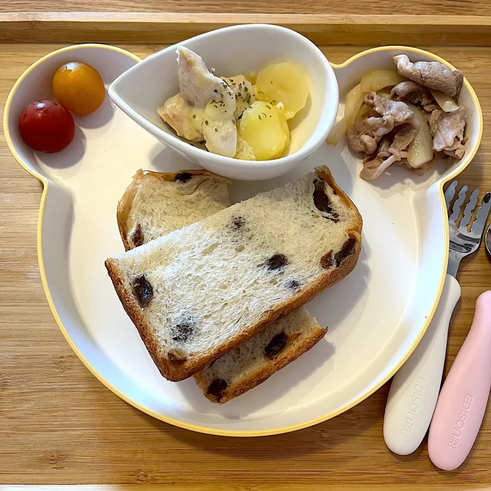 Snapdishの料理写真:むすこごはんあさ|かぼちゃんさん