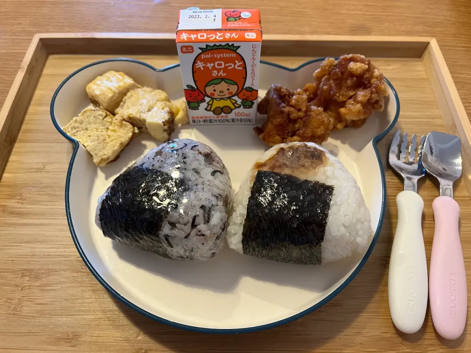 Snapdishの料理写真:おにぎりランチ むすこごはんひる|かぼちゃんさん