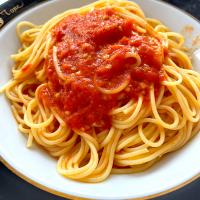 〜本日の実家ランチ　自家製トマトソースでスパゲッティ〜2022.7.30