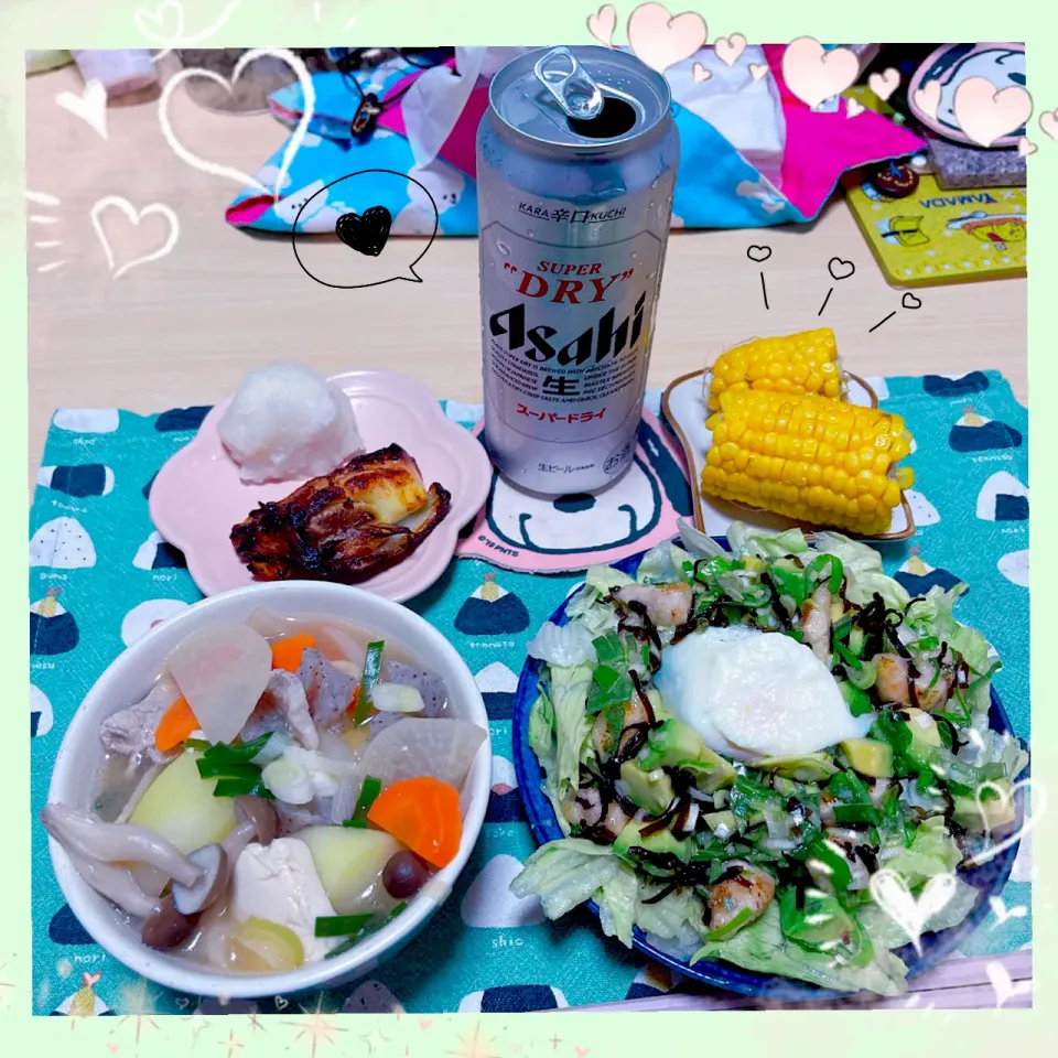 Snapdishの料理写真:７／３０ ｓａｔ 晩ごはん🍴＊○°|rinaronarさん