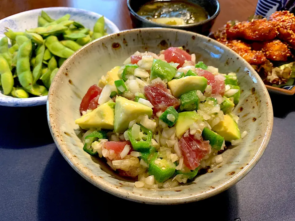 鮪のポキ丼|かなっぺさん