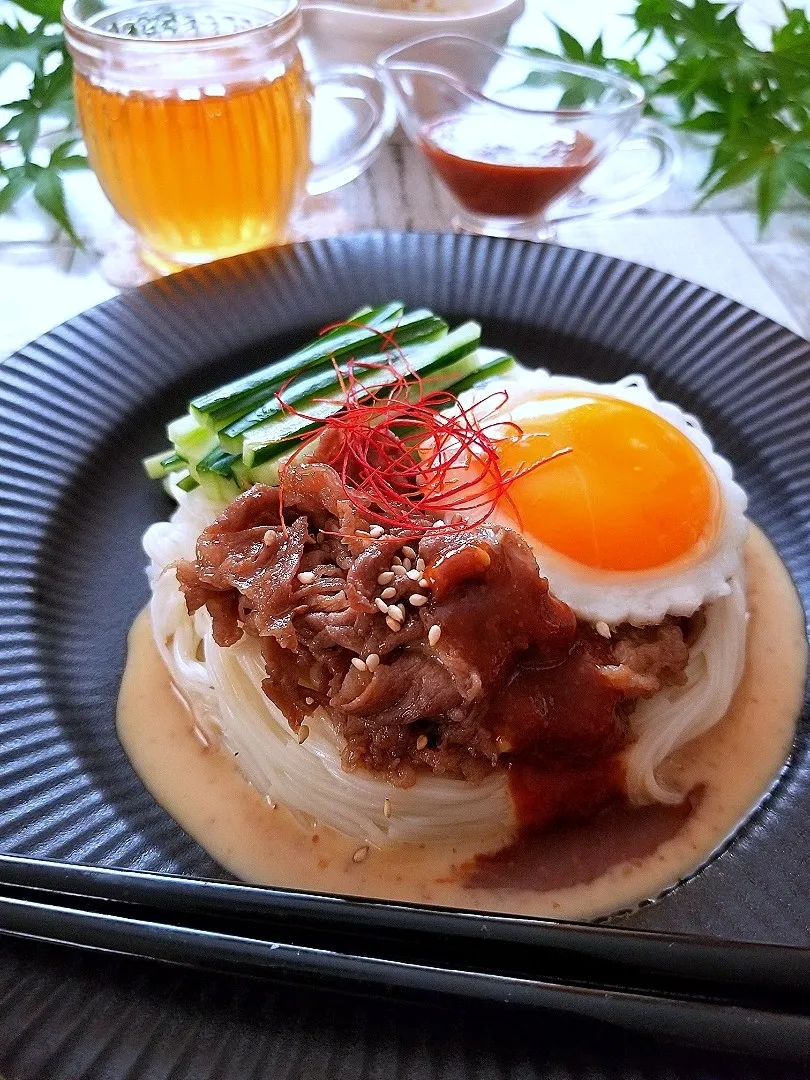 ピリ辛胡麻味噌だれそうめん|sugar beansさん