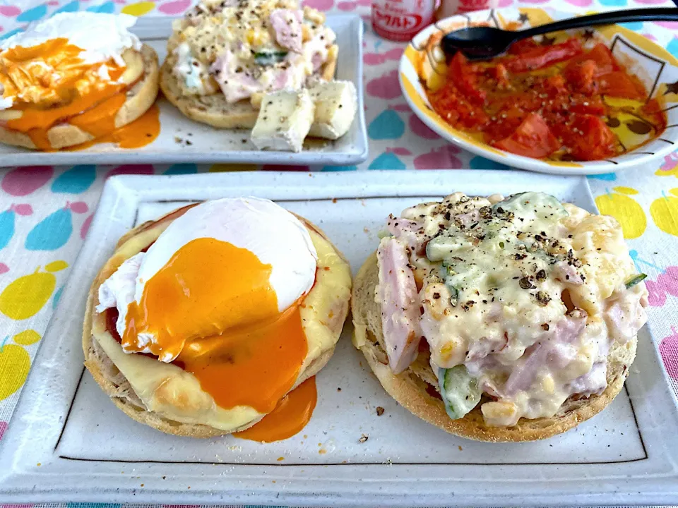 オープンサンドで朝ごはん🍴|こずりんさん