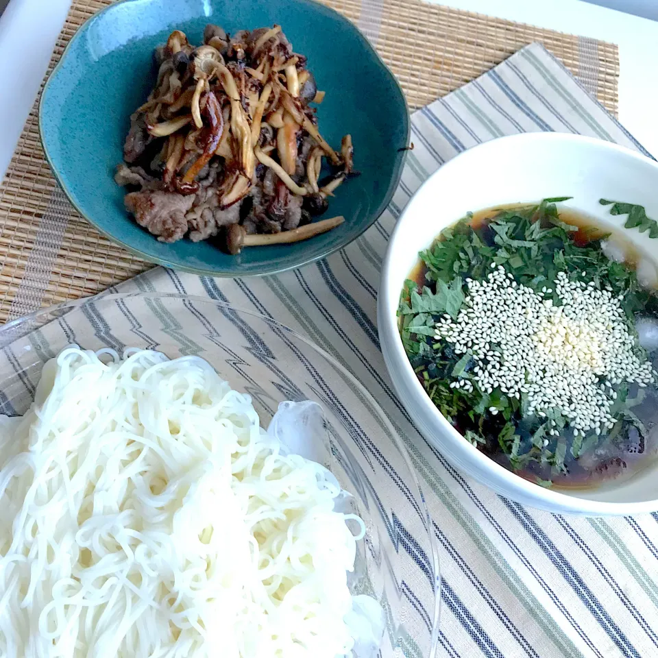 Snapdishの料理写真:牛肉そうめん|コマツ菜さん