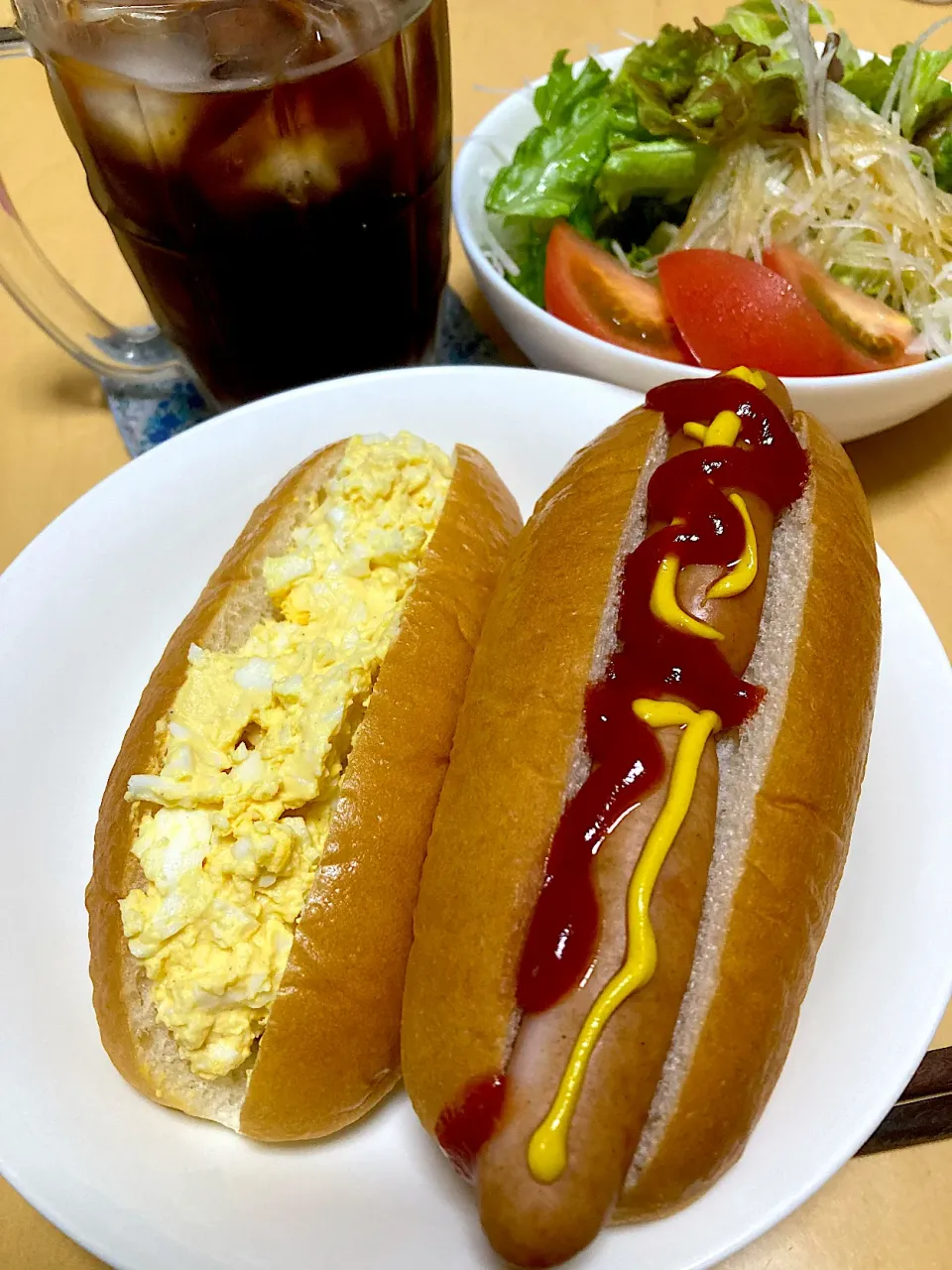 Snapdishの料理写真:単身赴任中の男飯(ホットドッグ)|おおもりの星さん