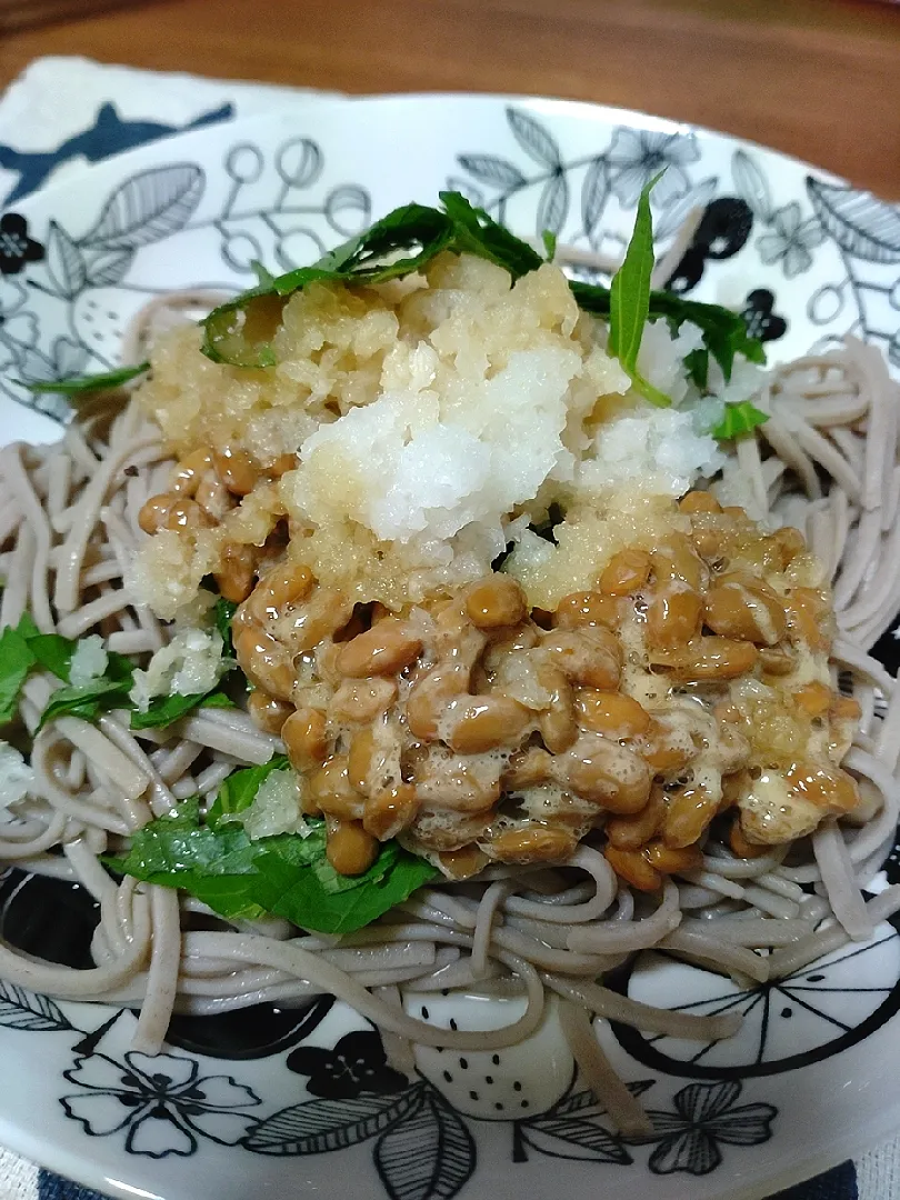 Snapdishの料理写真:大根おろし納豆そば|かめちゃんさん