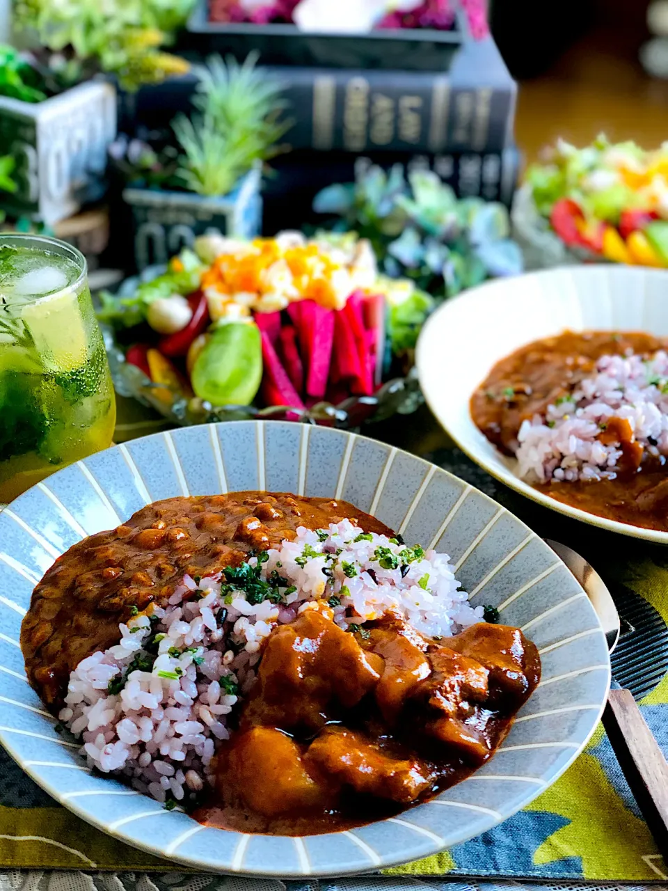 大豆ミート　キーマカレーと欧風カレーのハーフハーフ|zuiさん