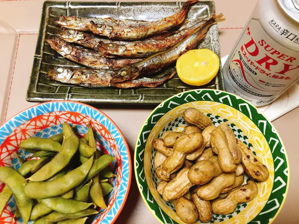 焼きししゃも
だだちゃ豆
茹でらっか|naoさん