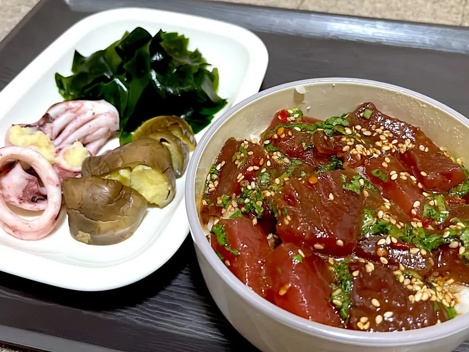 マグロポキ丼😊♬|ちゃびきゅさん