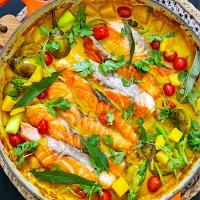 Salmon Thai yellow curry