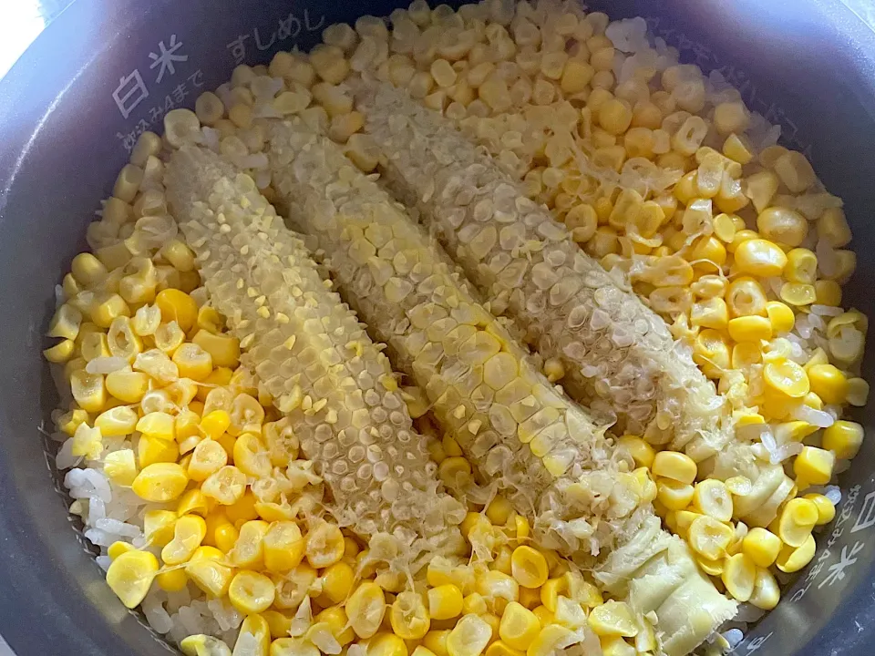 自家製とうもろこし🌽でとうもろこしご飯|ひだまり農園さん