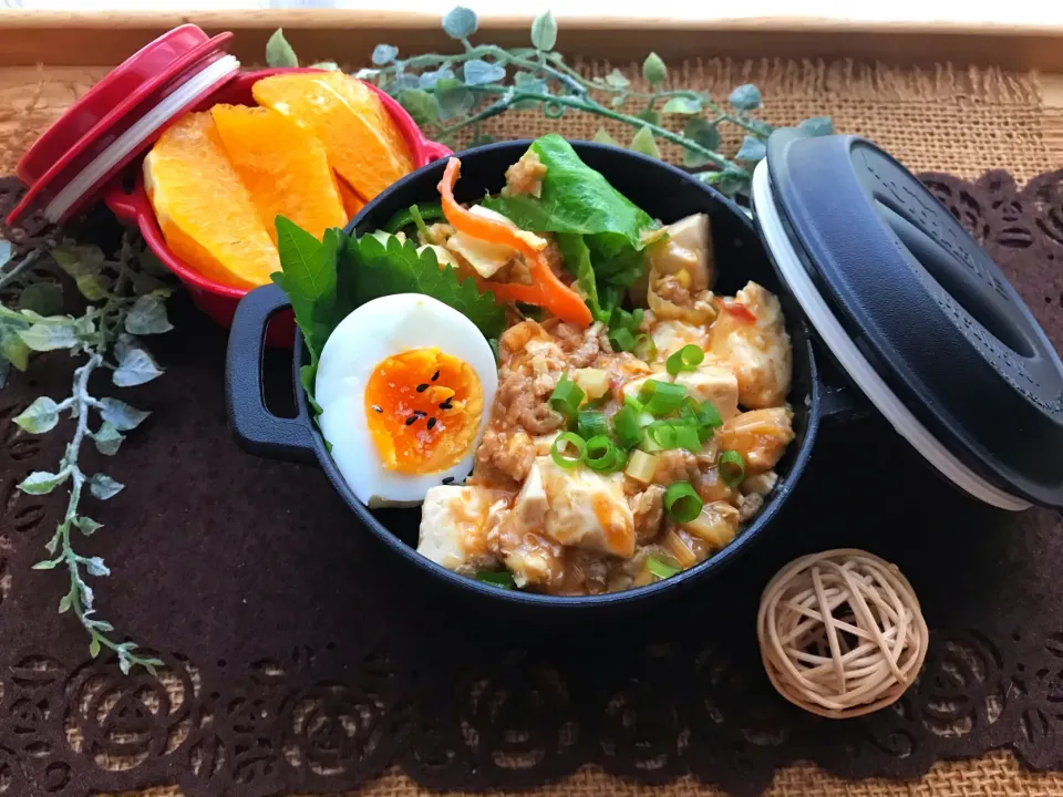 麻婆豆腐丼弁当～(かろうじて本日のお弁当)|まなまな♡さん