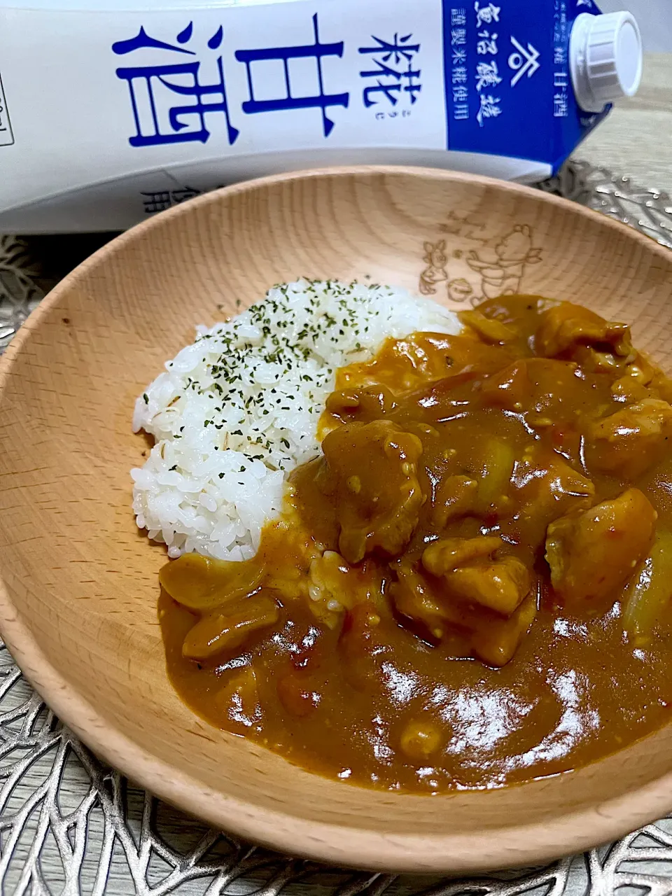 レンジで簡単！糀甘酒のチキンカレー|ゆかｕさん