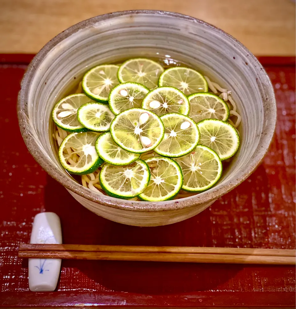 冷掛けすだち蕎麦|にゃあ（芸名）さん