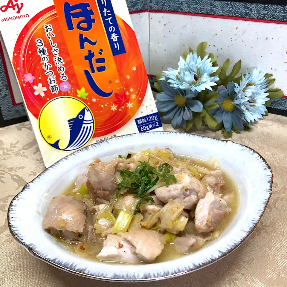 鶏肉　葱　生姜　大蒜　ほんだし炒め|henryさん