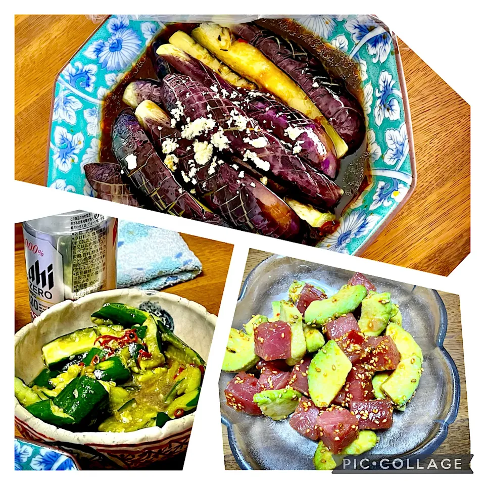 🍆生姜焼きとまぐろアボカドのナムル|okeiko🎶さん