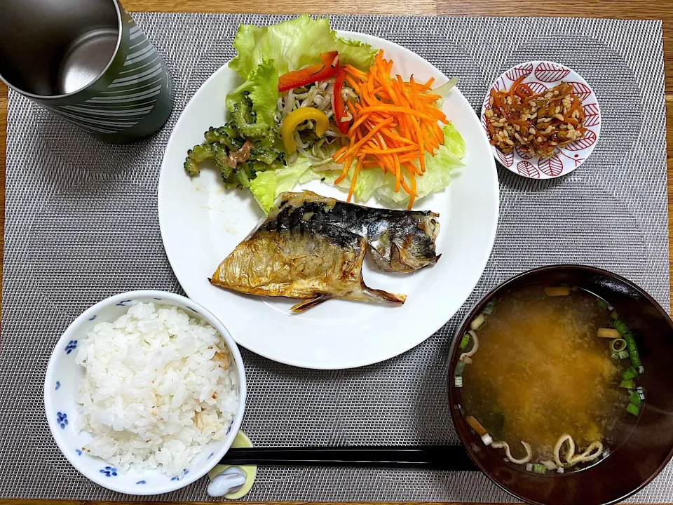 鯖の文化干し×つくおき野菜盛り合わせ定食|morimi32さん