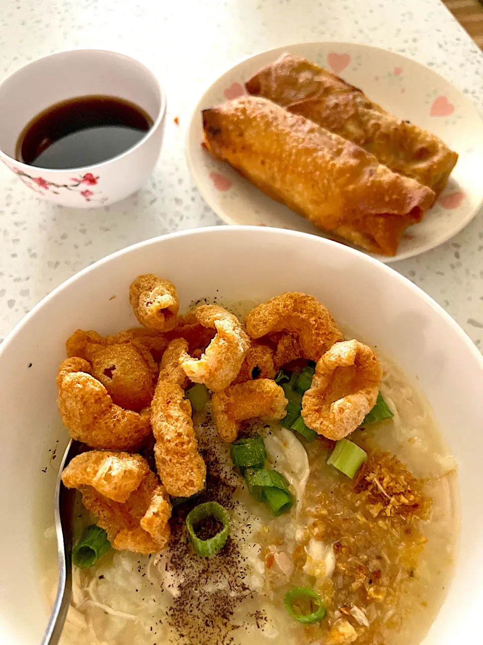 Arrozcaldo and lumpiang prito|🌺IAnneさん