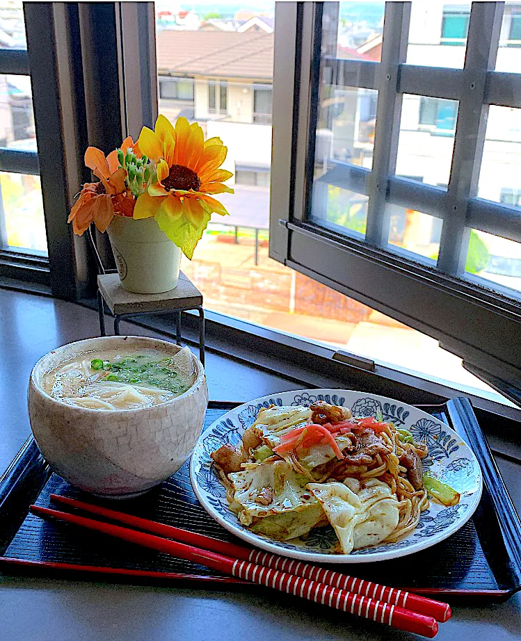 Snapdishの料理写真:麺めんランチ|ビーグルさん