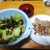 Snapdishの料理写真:8/4 深夜勤務後野菜盛り盛り飯|Mr. secretさん