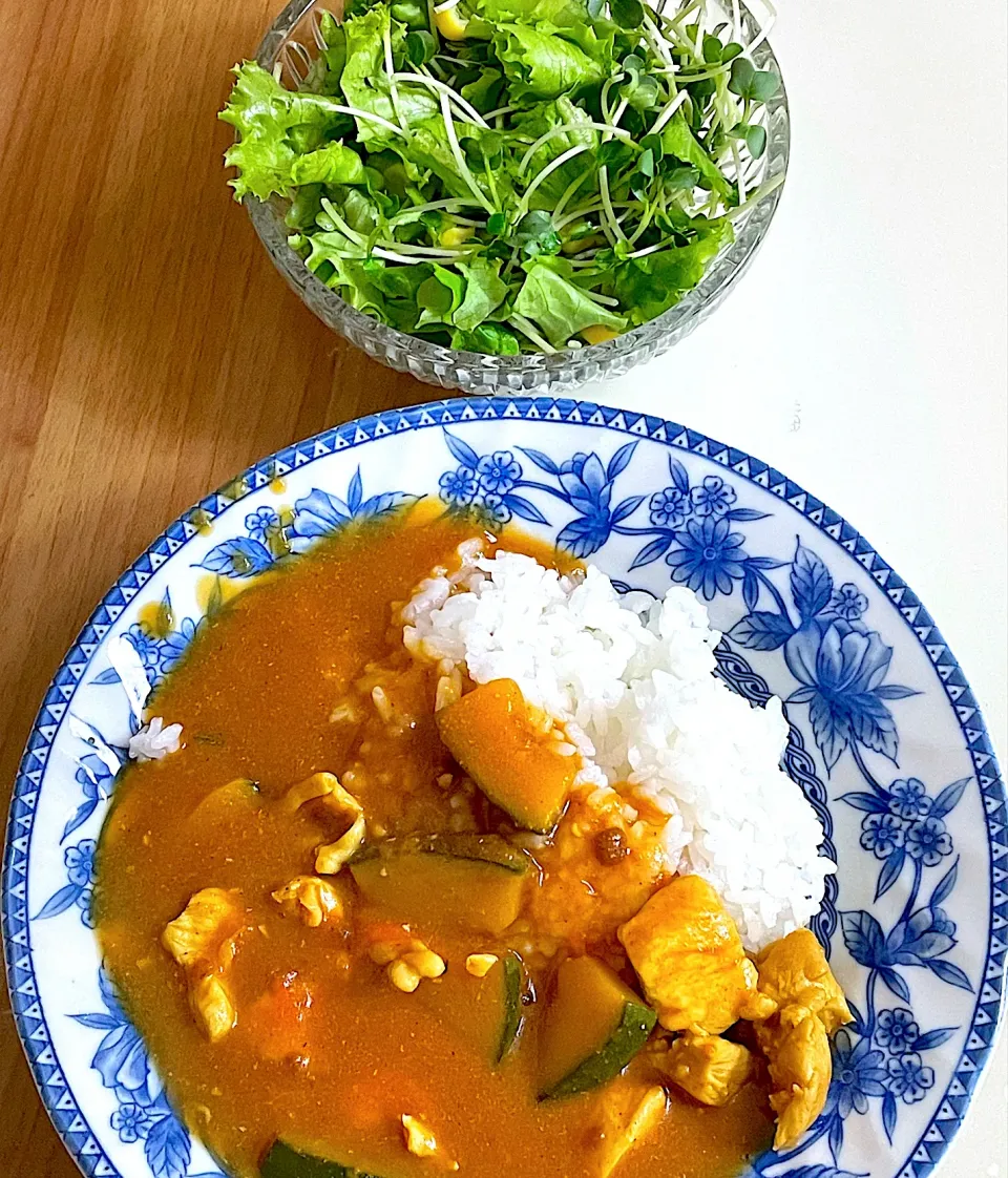 Snapdishの料理写真:チキントマトカレー献立|besさん