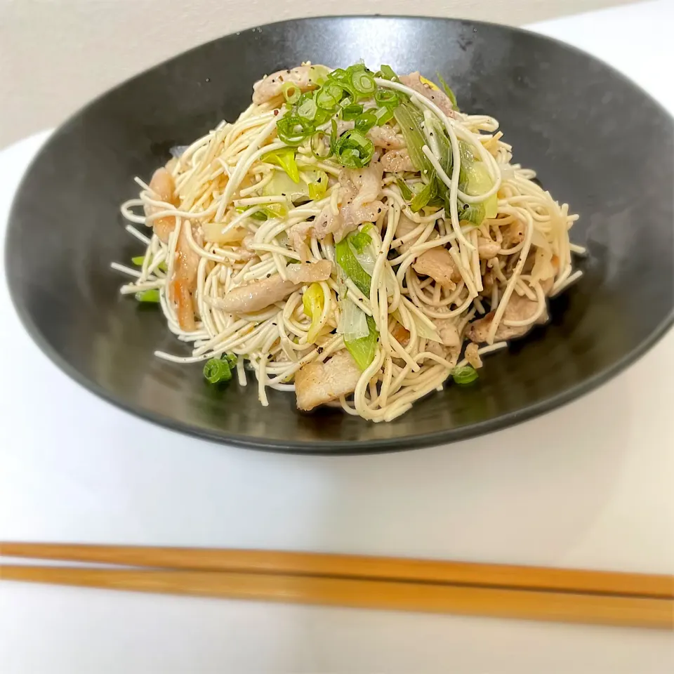 無限ねぎ焼きそうめん🍋|りさこさん