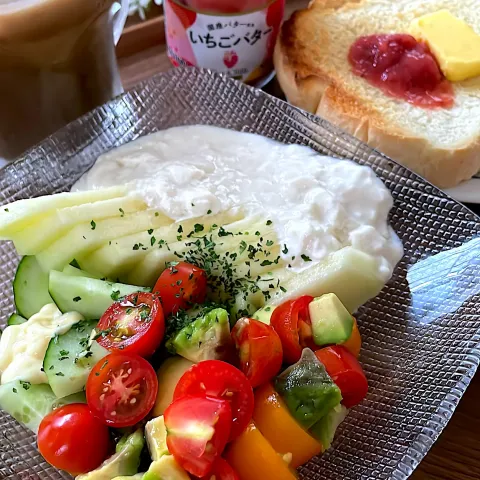 「Sun & Table Butter いちごバター」を使ってみたSnapdishの料理・レシピ写真:モーニングプレート