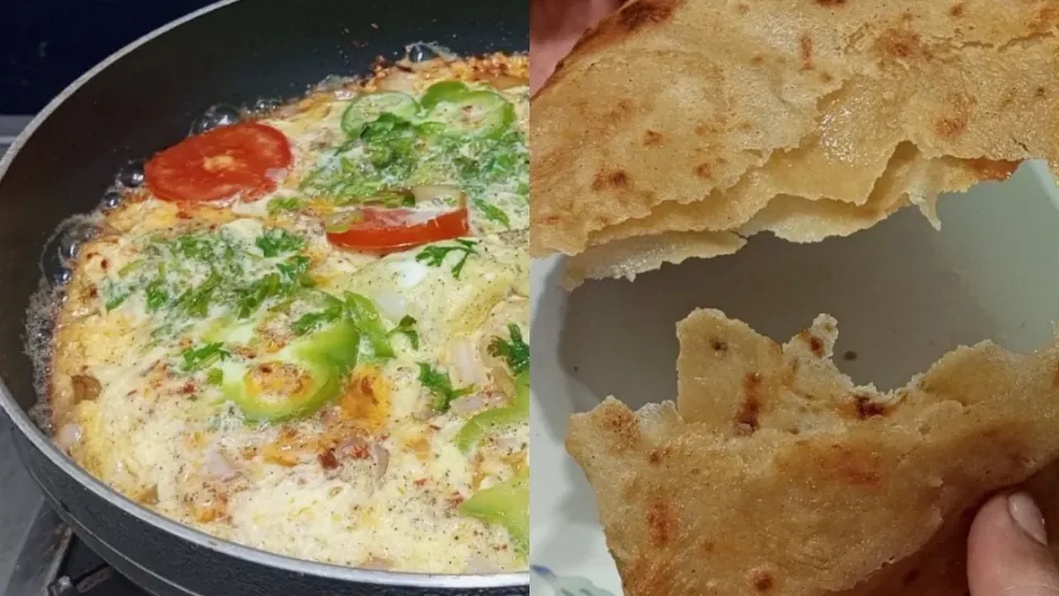 crispy paratha with vegi omelette|Noor Food Recipesさん