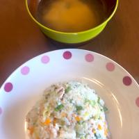 炒飯とコンソメオニオンスープ