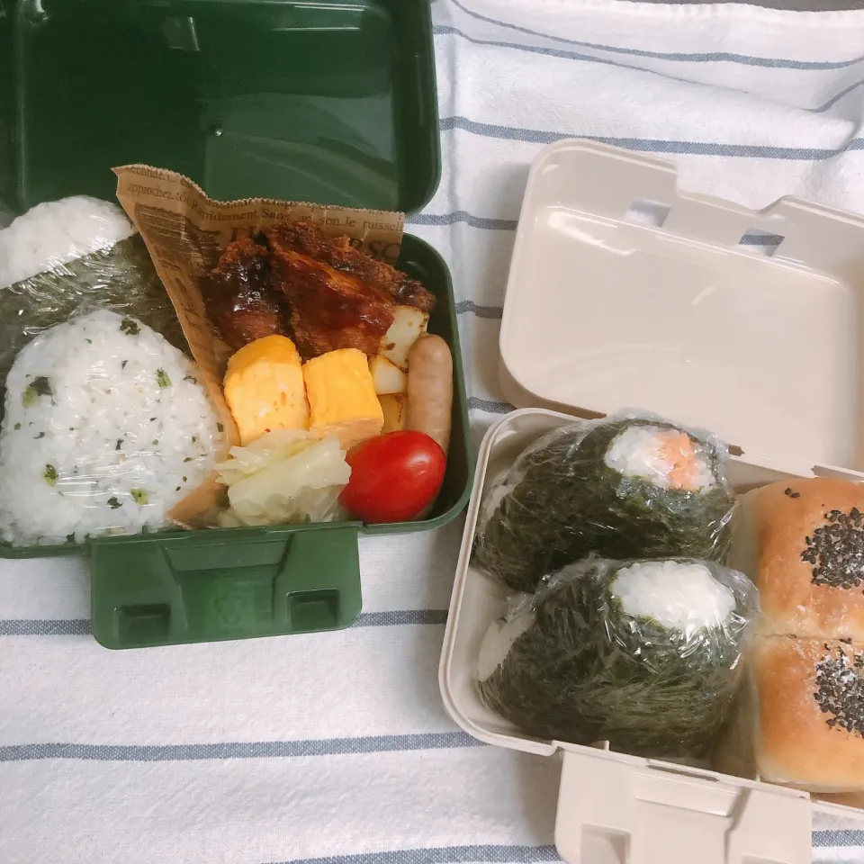 Snapdishの料理写真:次男＆三男男子高校生弁当|mickyさん