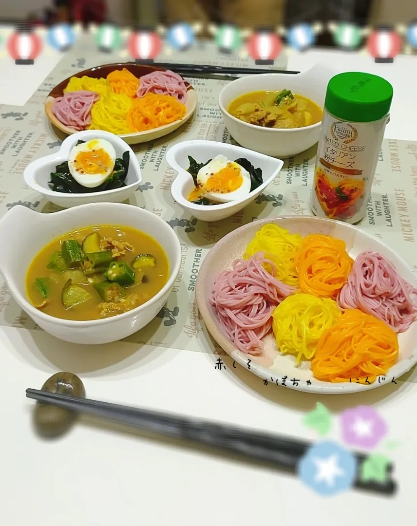  カレーつけダレ素麺|みったんさん