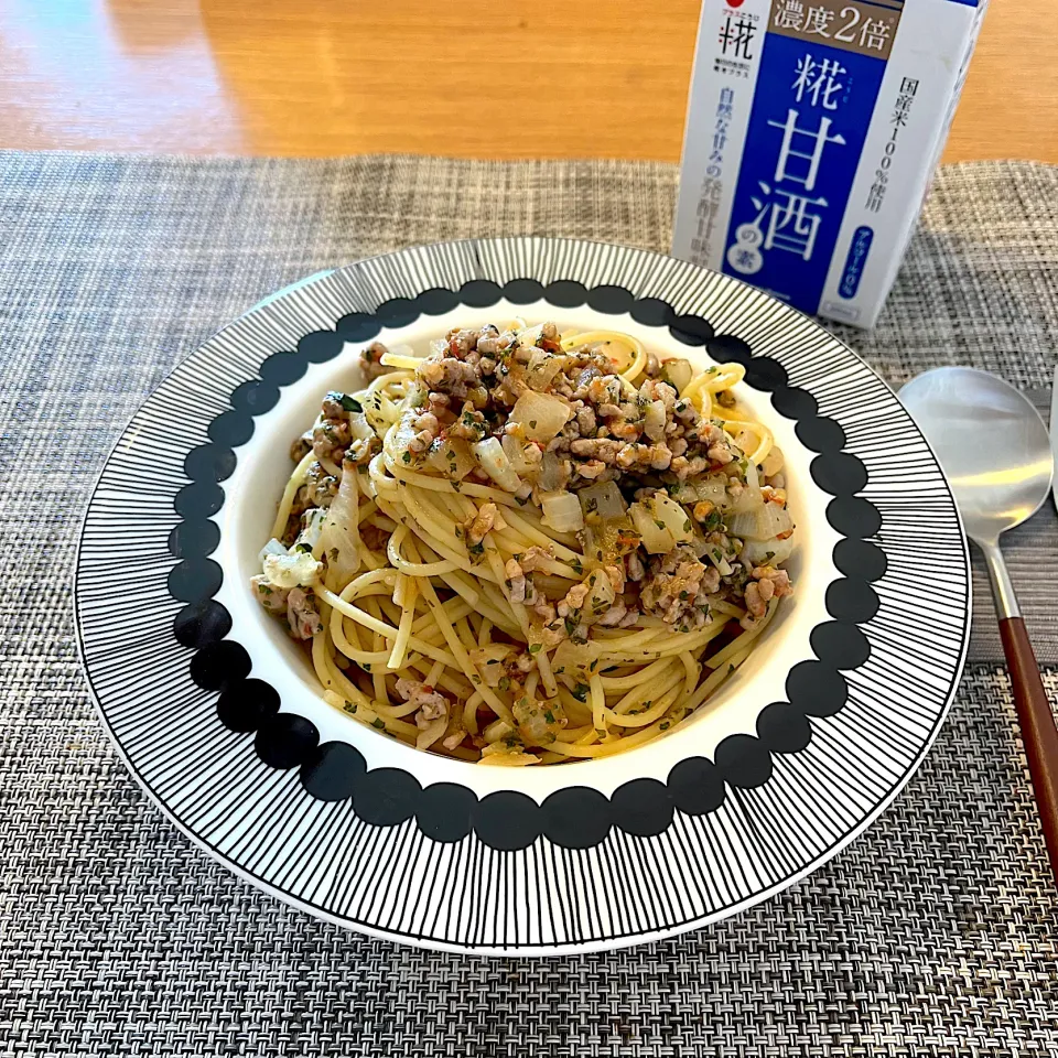 Snapdishの料理写真:甘酒de大葉ジェノベーゼパスタ|かぼちゃんさん