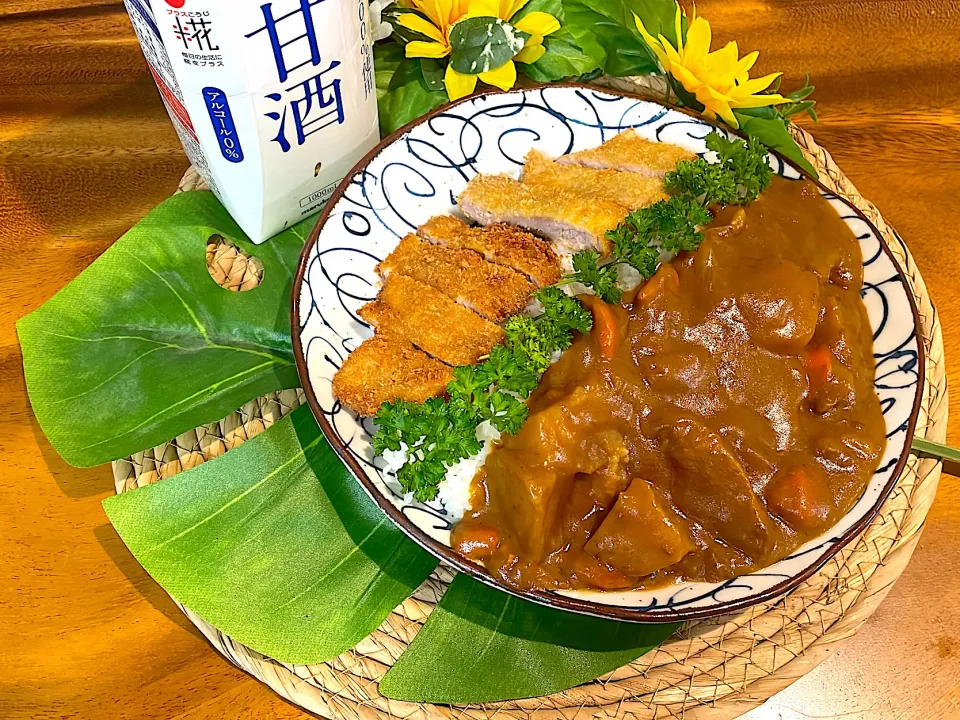 糀甘酒を入れてカツカレー👍👍|🌼はなちゃん🌼さん