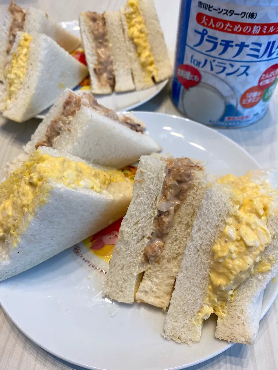 １番好きな組み合わせ🥪タマゴサンド＆ツナサンド|こずりんさん