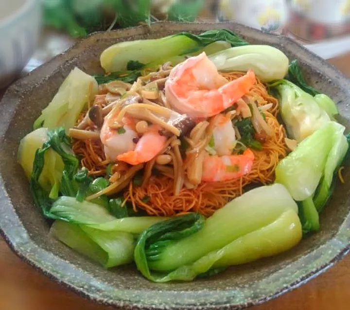 のらねこままさんの料理 パリパリ素麺のあんかけ|くまちゃんさん